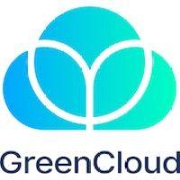 green cloud computing logo image