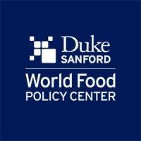 world food policy center, sanford school of public policy, duke university logo image