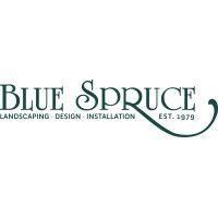 blue spruce nursery landscaping design logo image