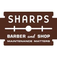 sharps barber and shop logo image