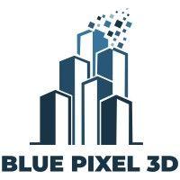 blue pixel 3d logo image