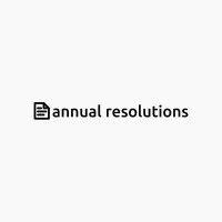 annual resolutions logo image