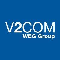 v2com logo image