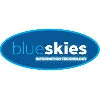 blue skies information technology logo image