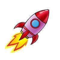 building rocket ships logo image