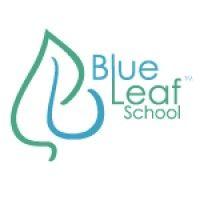 blue leaf school logo image