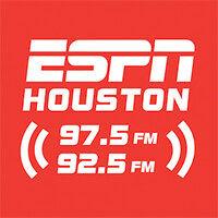 espn houston 97.5 + 92.5 fm logo image