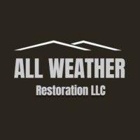 all weather restoration and roofing logo image