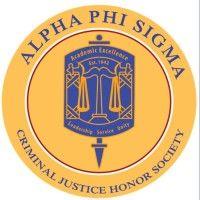 alpha phi sigma the criminal justice honor society logo image