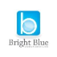 bright blue marketing and communications logo image