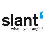 slant pr & native english text logo image