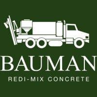 bauman redi-mix concrete logo image