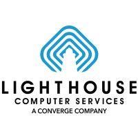 lighthouse computer services, a converge company logo image