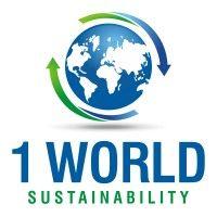 1 world sustainability logo image