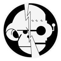 monkeys fighting robots logo image