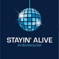 stayin'​ alive in tech podcast logo image