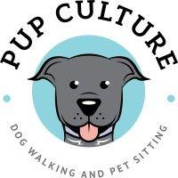 pup culture dog walking and pet sitting logo image