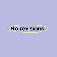 no revisions logo image