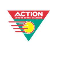 action indoor sports stadiums logo image