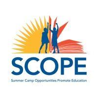 scope - summer camp opportunities promote education logo image