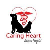 caring heart animal hospital logo image