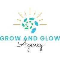 grow and glow agency logo image