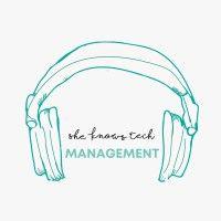 she knows tech management logo image