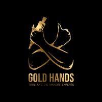 gold hands tools logo image