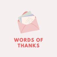 words of thanks logo image