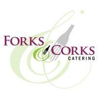 forks and corks catering logo image