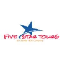 five star tours & charter bus company logo image